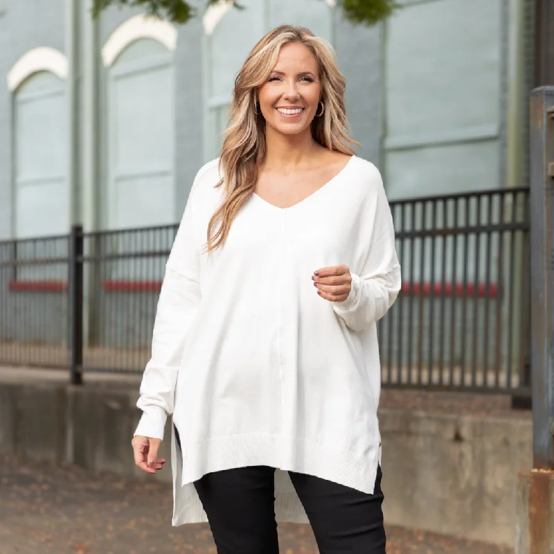 Weekend Specials to Savor Miss Who I Was Sweater, Cream