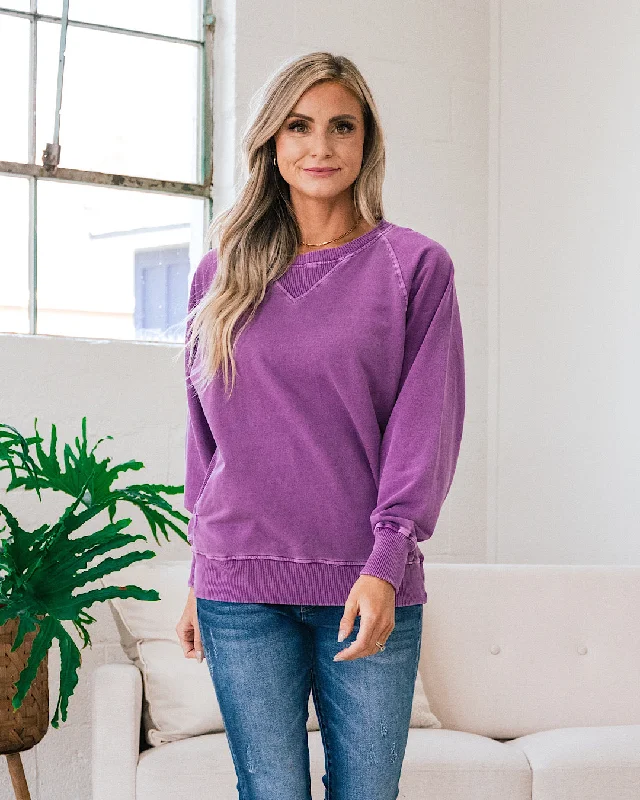 Weekend Deals to Brighten Your Day Girlfriend Crewneck Sweatshirt - Light Plum