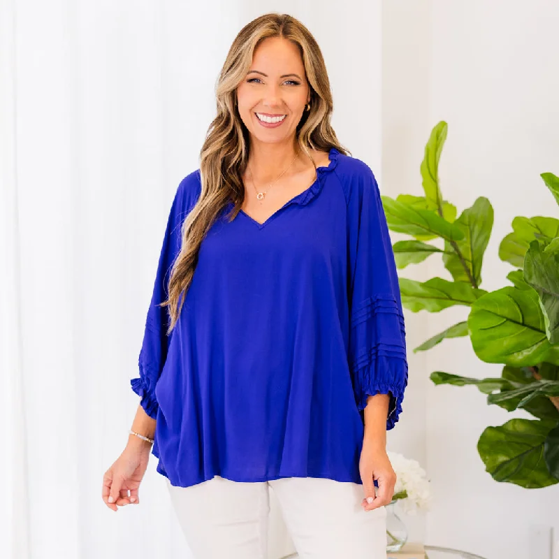 Weekend Special Almost Ready Top, Royal Blue