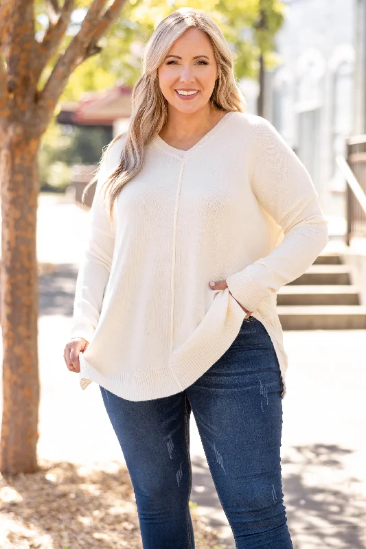 Sale Alert Excited For The Future Sweater, Ivory