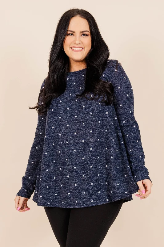 Weekend Specials You Can't Miss On The Dot Of Midnight Top, Navy
