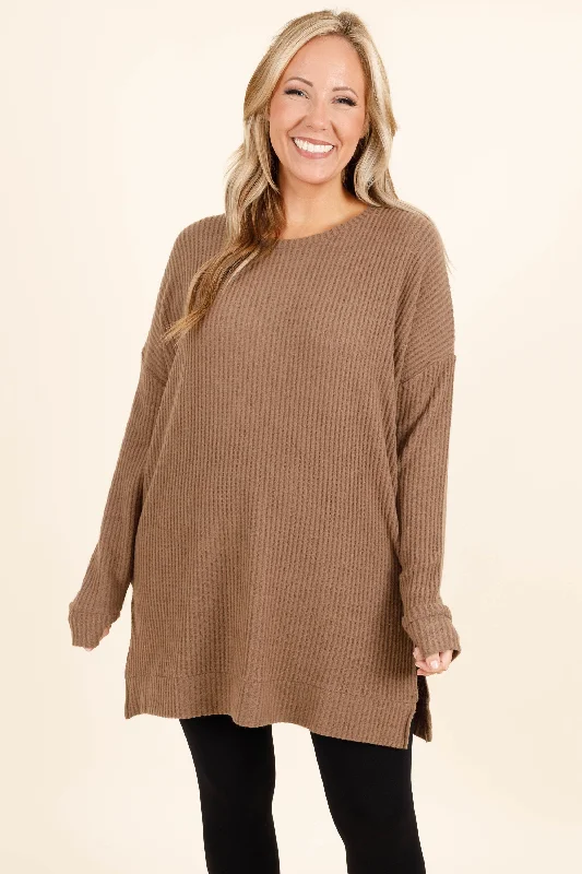 Weekend Deals That Sparkle Keeping It Cute Tunic, Mocha