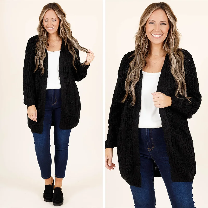 Weekend Savings Galore Wonderful Winters Cardigan, Black