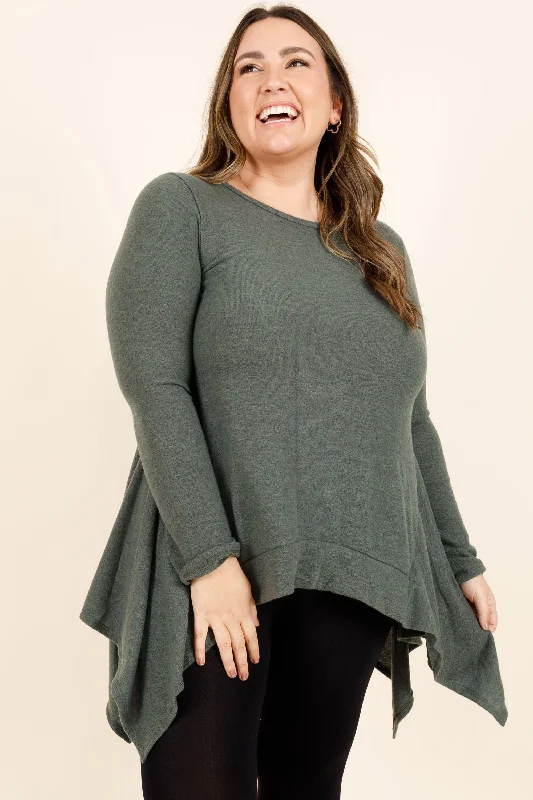Final Offer Point Me In That Direction Tunic, Olive