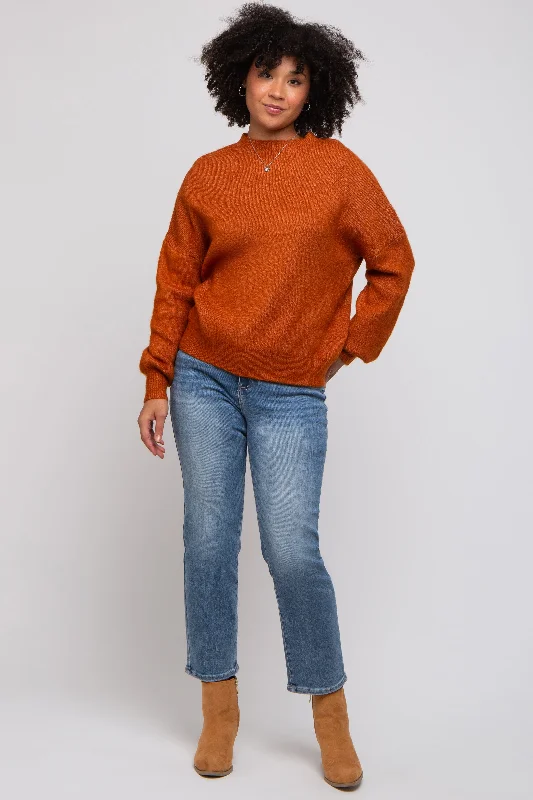 While Supplies Last Camel Bubble Sleeve Sweater