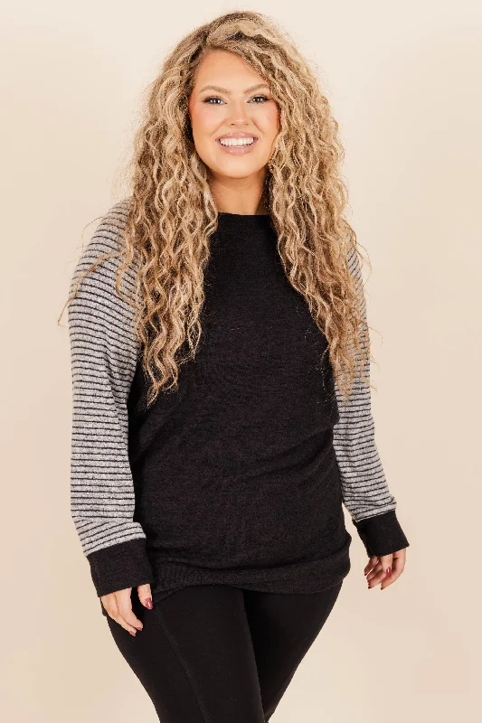Weekend Discounts to Delight Smiley Sweetheart Top, Black