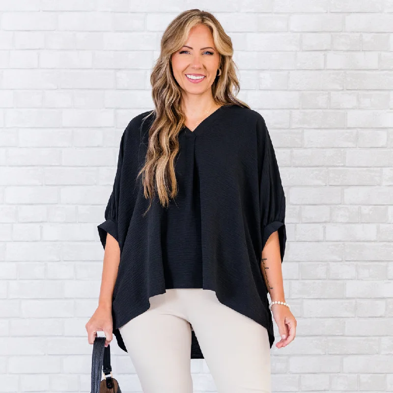 Closeout Deal Meet Me After Midnight Top, Black