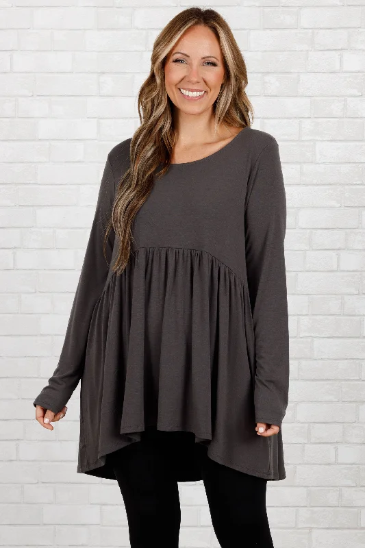 Weekend Savings Spectacular Dear My Love Top, Ash Grey