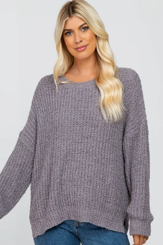 Weekend Deals That Thrill Charcoal Dropped Shoulder Sweater
