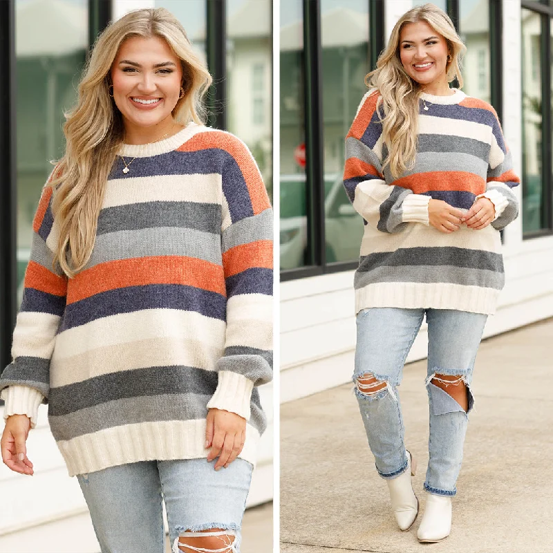 Weekend Deals That Please How Far We've Come Sweater, Cream