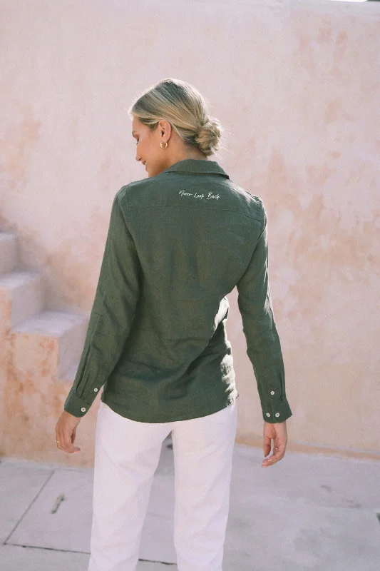 Online Exclusive "Never Look Back" Island Linen Shirt