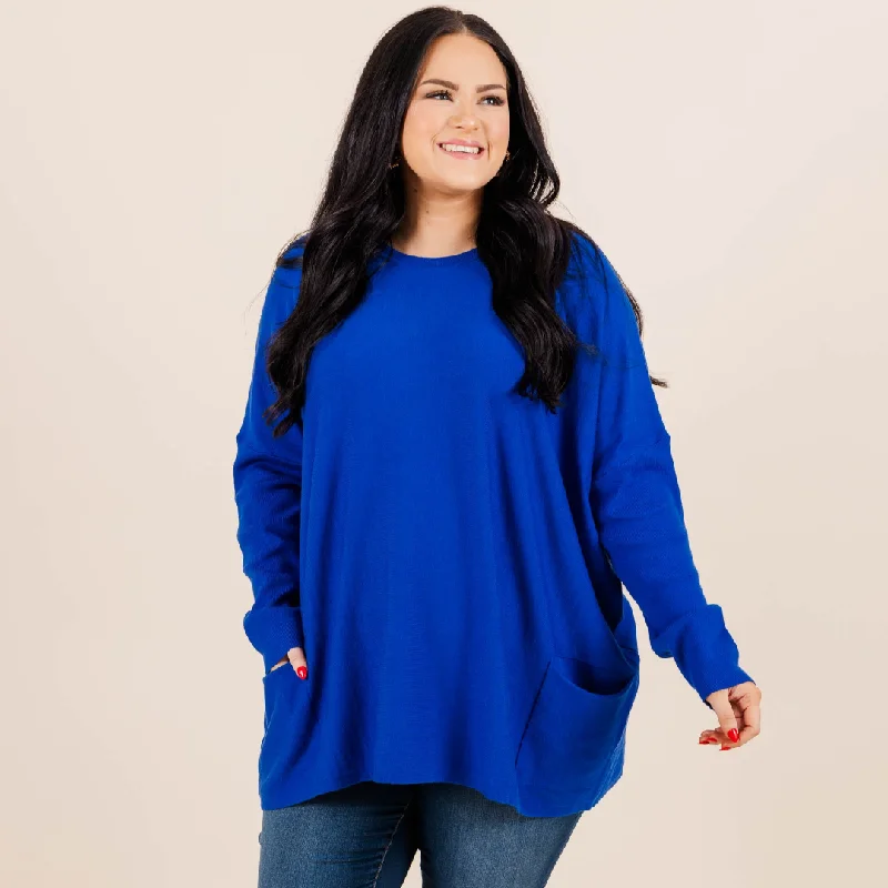 Can't Beat Snow Whispers Tunic, Cobalt Blue