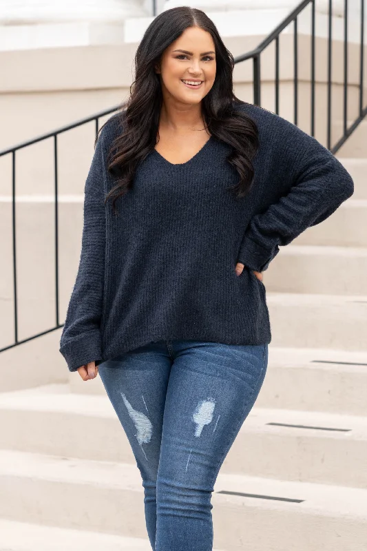 Online Deal Always Better With You Sweater, Navy