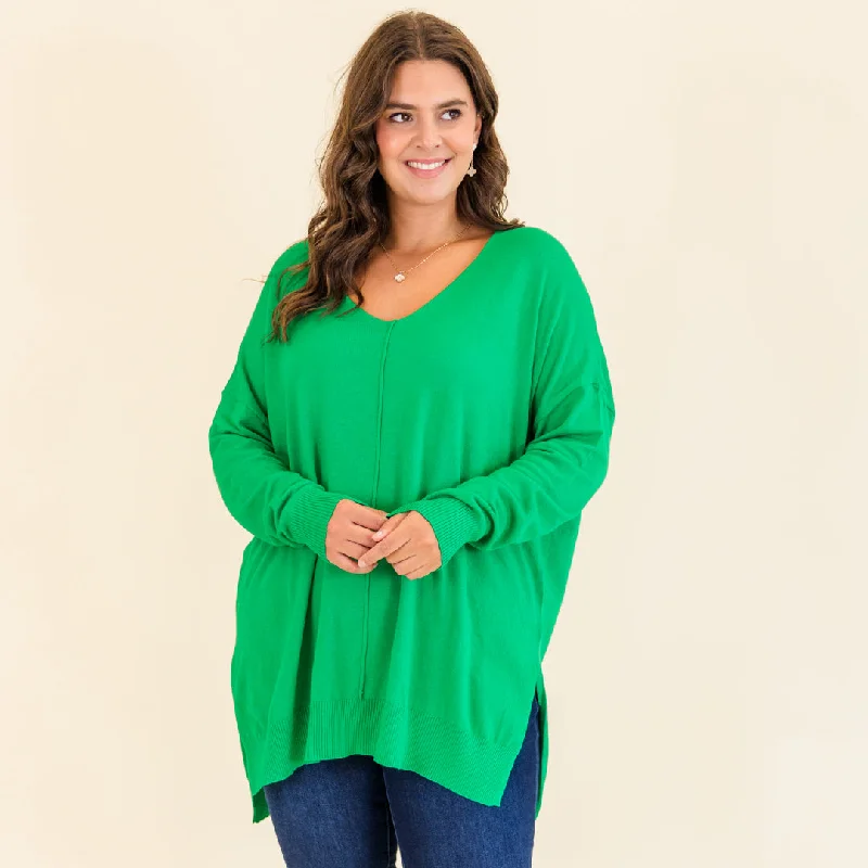 Weekend Bargains to Cherish Miss Who I Was Sweater, Kelly Green