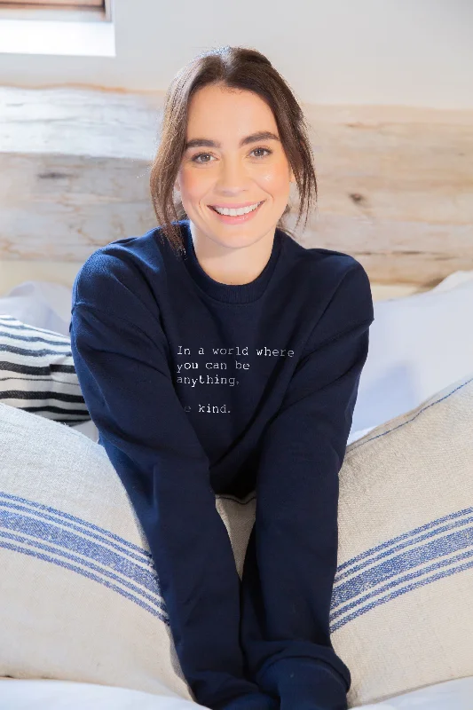 Exclusive Deal "Be Kind" Cozy Crewneck Heavy Sweater
