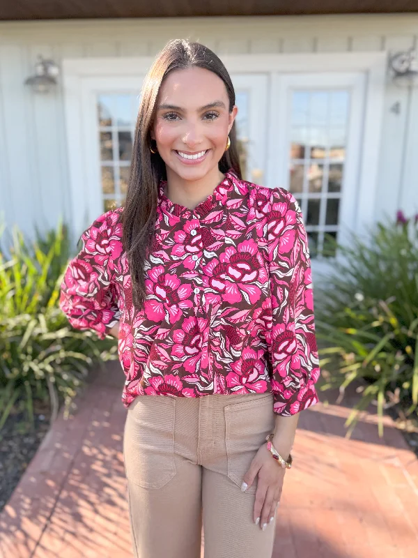 Weekend Discounts Worth Grabbing The Roxy Lovestruck Long Sleeve Ruffle Top-Pink