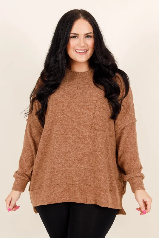Midnight Madness More Of Me Sweater, Dark Camel