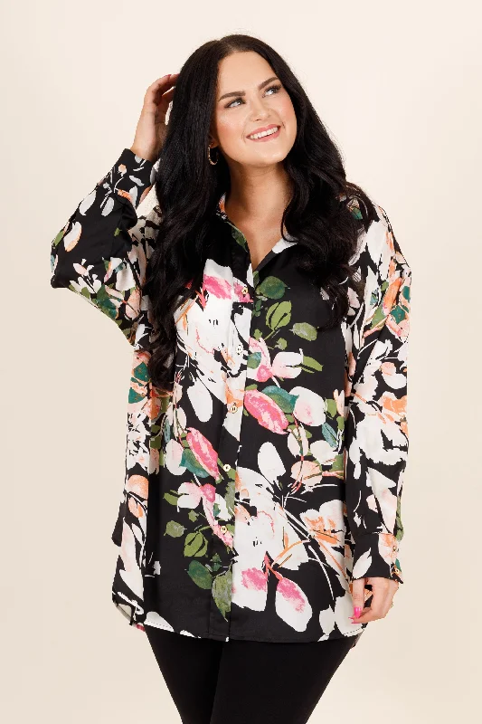 One-Day Only Watch Me Blouse, Black