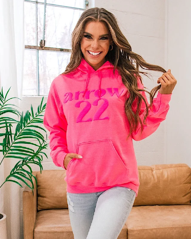 Daily Special Arrow 22 Neon Pink Hoodie