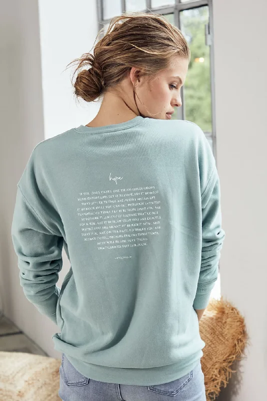 Weekend Bargains to Cherish "Hope" Comforter Sweater