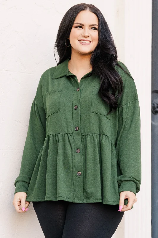 Special Discount Elegant Nights Top, Olive