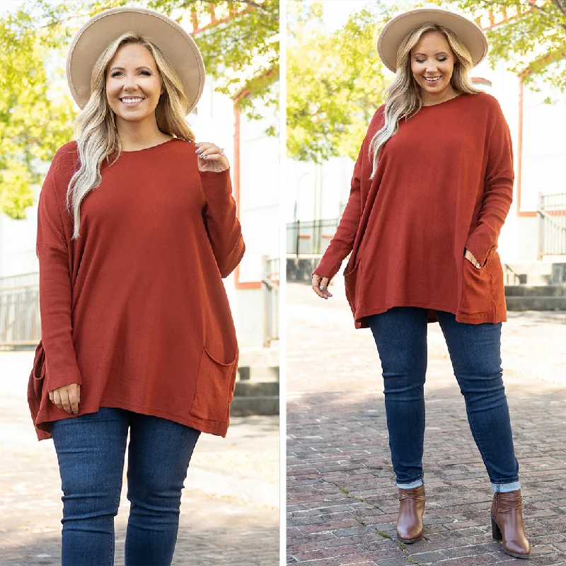 Weekend Sale: Don't Miss Out Snow Whispers Tunic, Rust