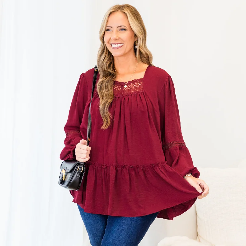 Weekend Deals to Brighten Your Day Words Of Affirmation Top, Red