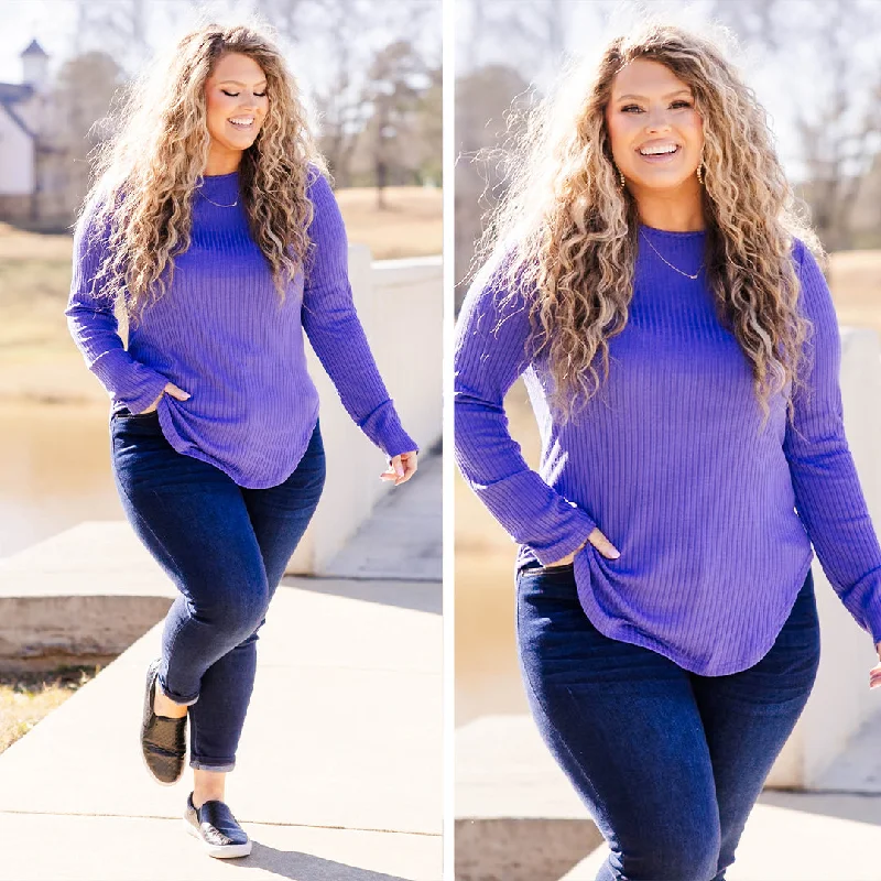 Weekend Offers That Impress Loving Me Top, Purple