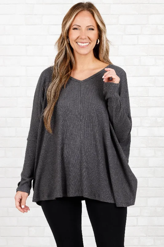 Special Offer Adore You Top, Charcoal