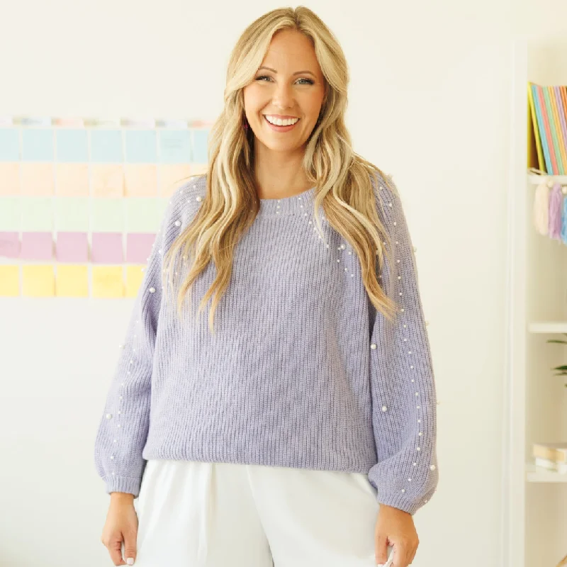Weekend Offers That Sizzle There's A Spark Sweater, Lavender