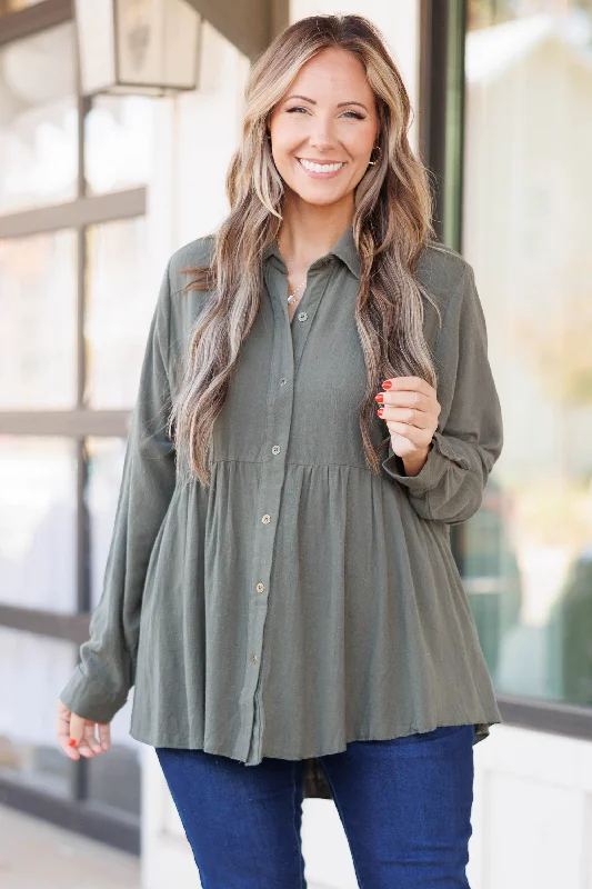 Weekend Bargains to Celebrate Basic Diva Top, Army