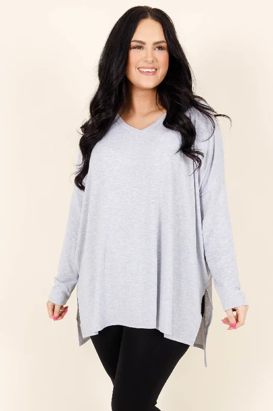Unbeatable Deal What About You Top, Heather Grey