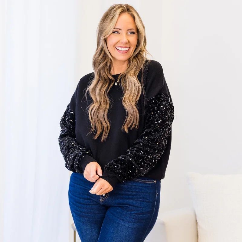 Weekend Savings Galore Midnight Chats Sweater, Black