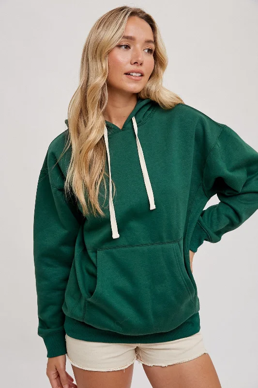 Early Bird Forest Green Basic Fleece Hoodie
