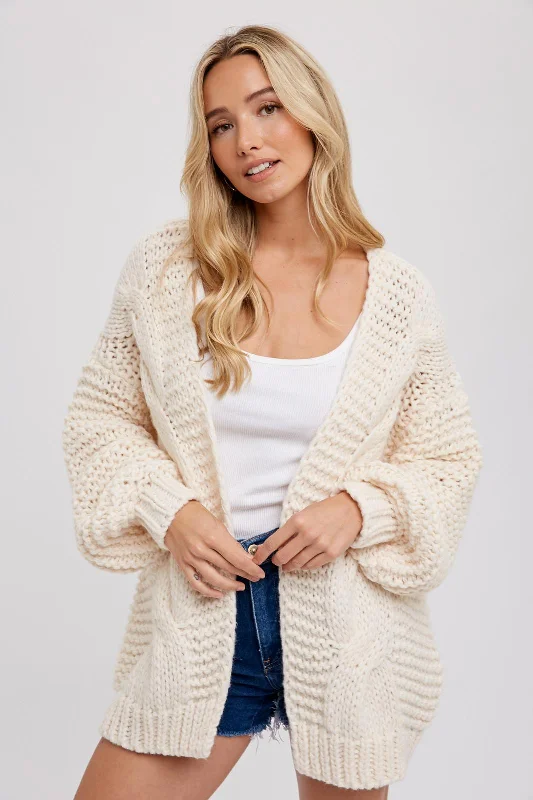 Special Buy Cream Chunky Knit Cardigan
