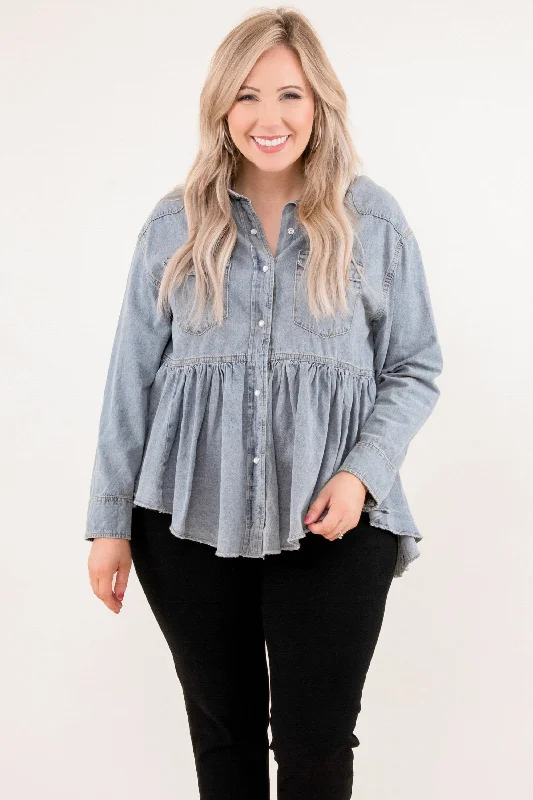 Time-Limited Offer I Don't Want To Be Top, Denim