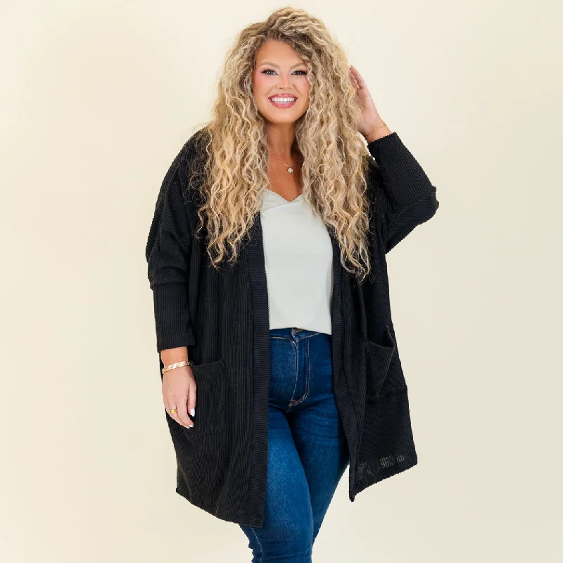 Great Deal In My Cozy Era Cardigan, Black