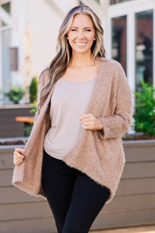 Steals and Deals Heart So Big Cardigan, Taupe
