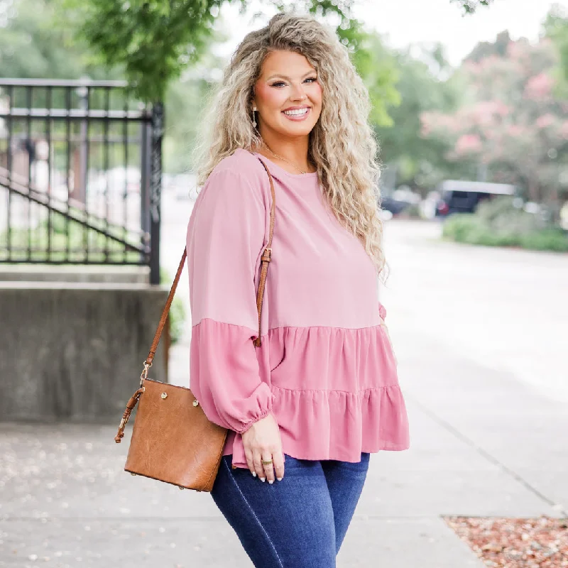 Weekend Savings Sensation One Call Away Top, Mauve