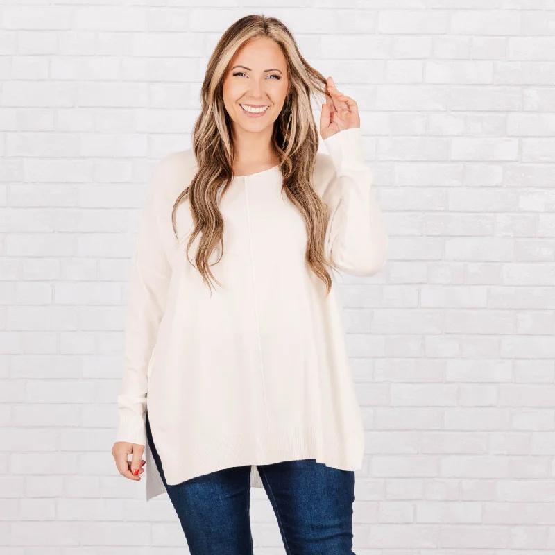 One-Day Only Miss Who You Were Sweater, Cream
