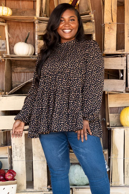 Overstock Sale Here For The Party Top, Black