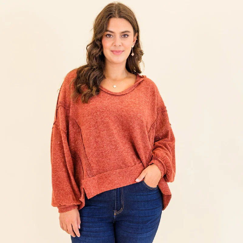 Limited Offer Get Cozy Hoodie, Dark Rust