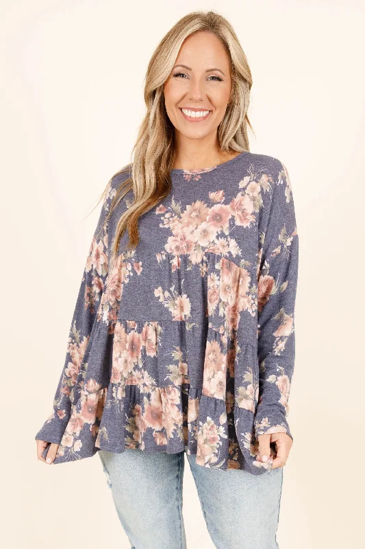 Weekend Discounts to Celebrate I Bet You Think Of Me Top, Blue