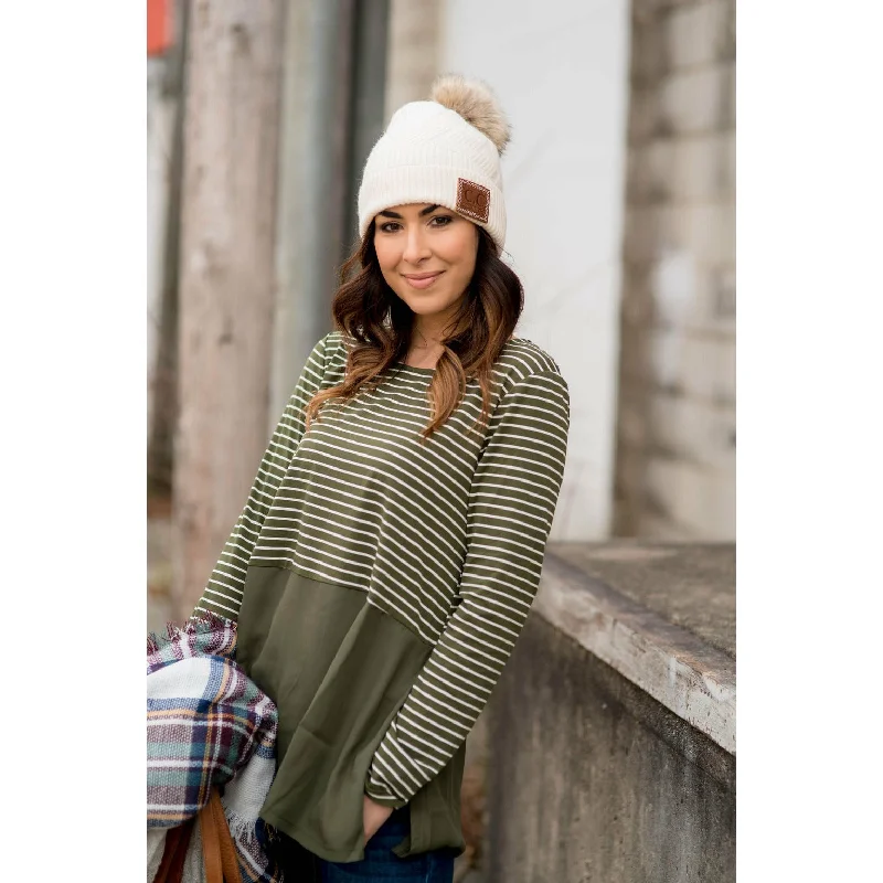 Weekend Deals That Excite Striped Top Blouse Bottom Tee
