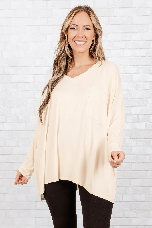 Unmissable Sale Call Me Today Top, Cream