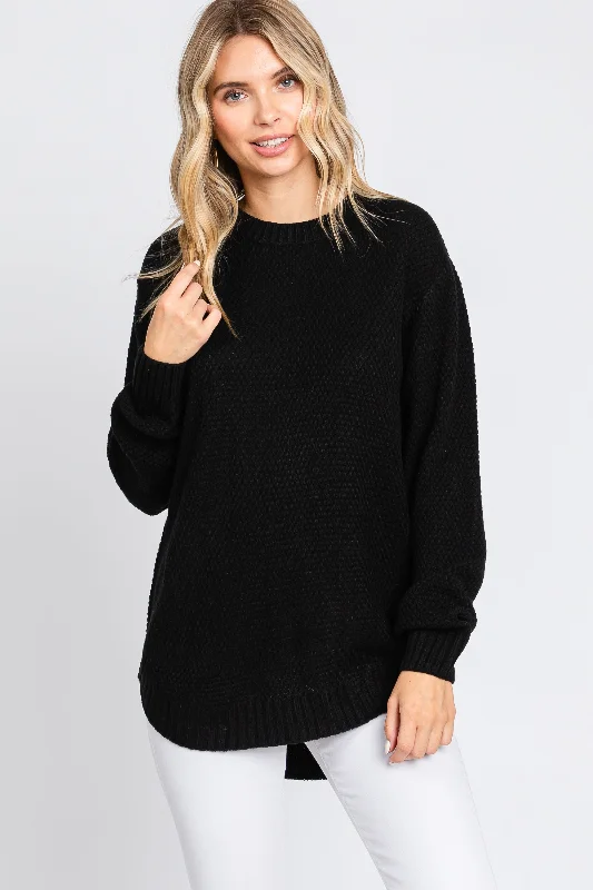 Weekend Specials to Relish Black Knit Pullover Sweater