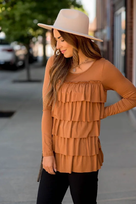 Weekend Savings Spectacle So Soft Ruffle Long Sleeve Tee