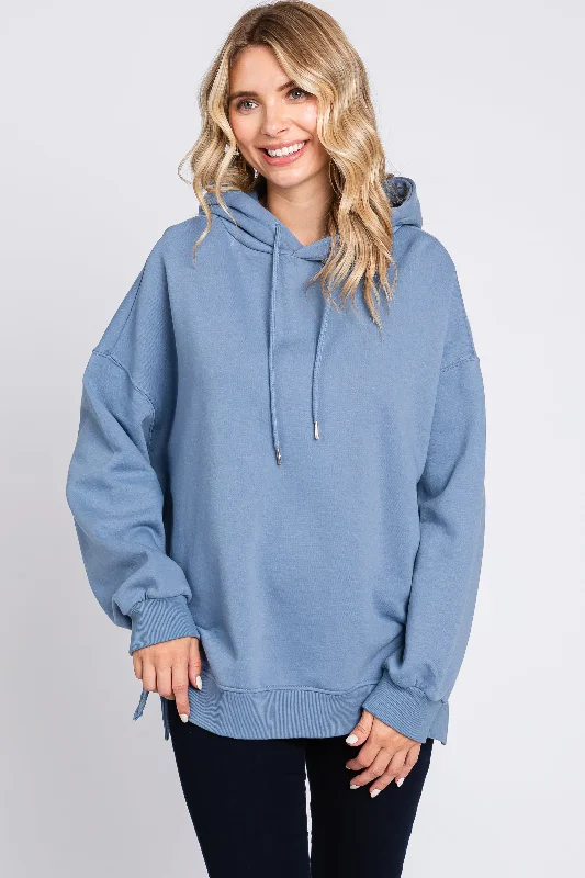Weekend Specials You Can't Miss Blue Drawstring Hoodie