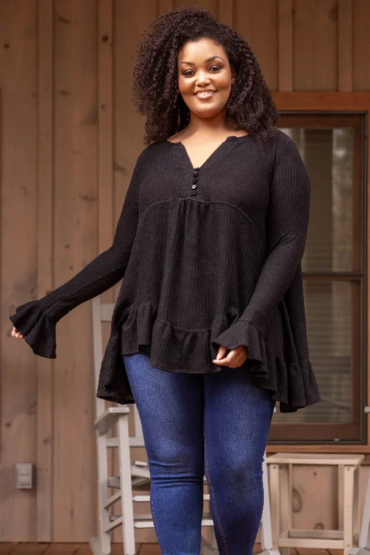 Value Deals Happier Than Ever Tunic, Black