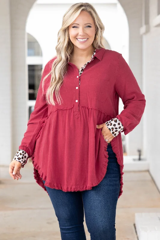 Crazy Deal No Greater Feeling Top, Ruby Red
